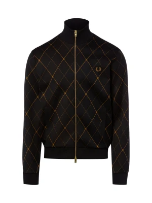 Fred Perry bluza z kapturem Mężczyźni Sztuczne włókno czarny