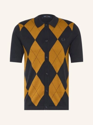 Fred Perry Bluzka Z Dzianiny Slim Fit blau