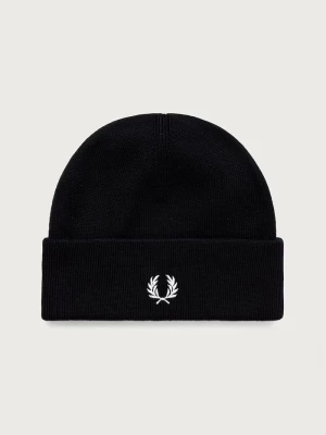 Fred Perry czapka beanie z wełną czarny