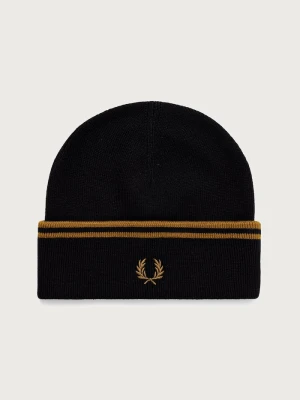 Fred Perry czapka beanie z wełną czarny