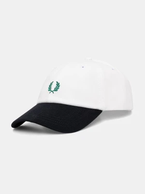 Fred Perry czapka z daszkiem bawełniana biały