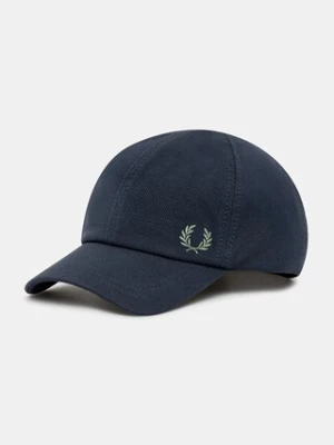 Fred Perry czapka z daszkiem bawełniana kolor granatowy HW6726