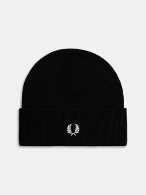 Fred Perry czapka z wełną kolor czarny C8161