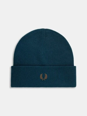 Fred Perry czapka z wełną kolor zielony C8161