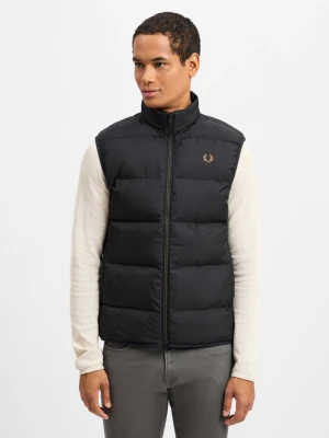 Fred Perry Kamizelka męska Mężczyźni czarny jednolity,