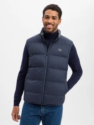 Fred Perry Kamizelka męska Mężczyźni niebieski jednolity,