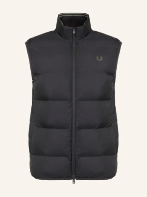 Fred Perry Kamizelka Pikowana schwarz CZARNY