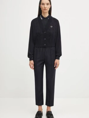 Fred Perry kardigan damski kolor granatowy lekki K1105