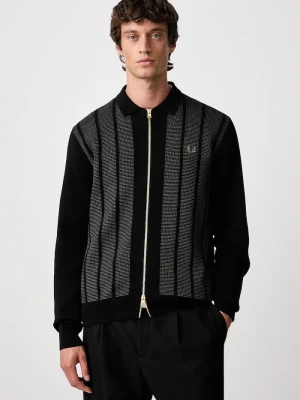 Fred Perry kardigan męski bawełniany czarny