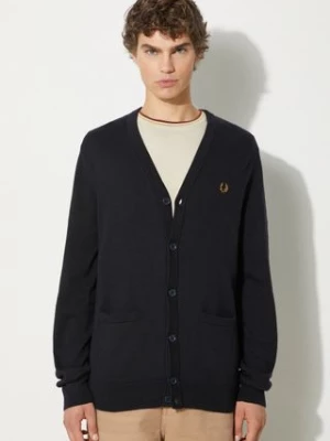 Fred Perry kardigan wełniany kolor granatowy K9551.795