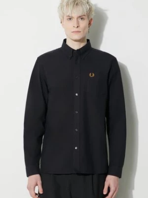 Fred Perry koszula bawełniana męska kolor czarny regular M5516.R88