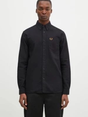 Fred Perry koszula bawełniana męska kolor czarny regular M5516.R88