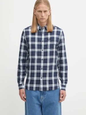 Fred Perry koszula bawełniana męska kolor granatowy regular z kołnierzykiem klasycznym M1742