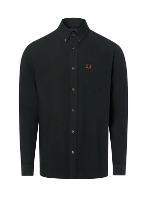 Fred Perry Koszula Mężczyźni Regular Fit Bawełna zielony