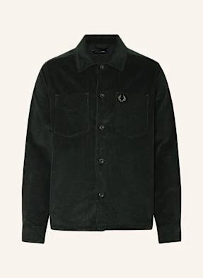 Fred Perry Overjacket Ze Sztruksu Corduroy gruen