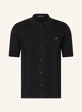 Fred Perry Koszula Z Dzianiny Regular Fit schwarz