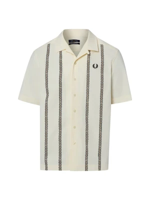 Fred Perry koszula z krótkim rękawem Mężczyźni Regular Fit Bawełna (100%) beżowy