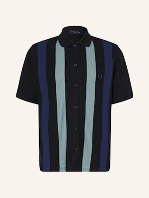 Fred Perry Koszula Z Krótkim Rękawem Relaxed Fit schwarz