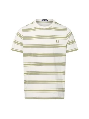Fred Perry Koszulka męska Mężczyźni Bawełna biały|zielony w paski,