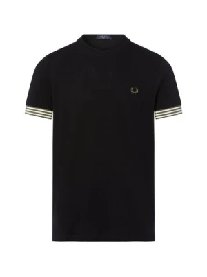 Fred Perry Koszulka męska Mężczyźni Bawełna czarny jednolity,