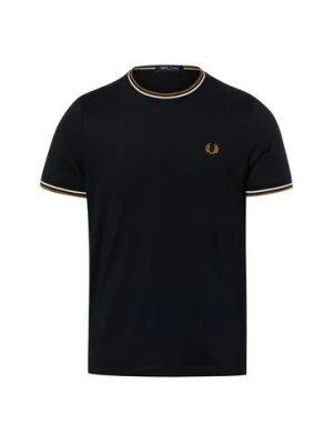 Fred Perry Koszulka męska Mężczyźni Bawełna czarny jednolity,