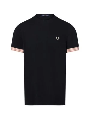 Fred Perry Koszulka męska Mężczyźni Bawełna niebieski jednolity,