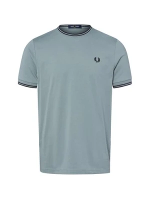 Fred Perry Koszulka męska Mężczyźni Bawełna niebieski|szary jednolity,