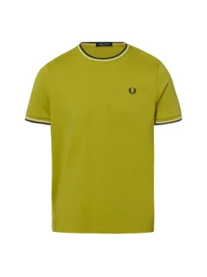 Fred Perry Koszulka męska Mężczyźni Bawełna zielony,
