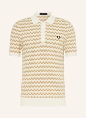 Fred Perry Koszulka Polo Z Bouclé weiss