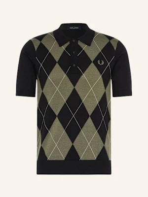 Fred Perry Koszulka Polo Z Dżerseju schwarz