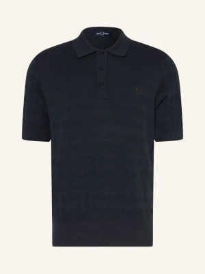 Fred Perry Koszulka Polo Z Dzianiny blau GRANATOWY