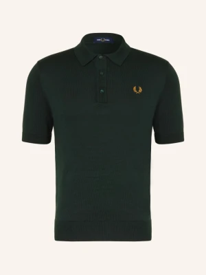 Fred Perry Koszulka Polo Z Dzianiny gruen CIEMNOZIELONY
