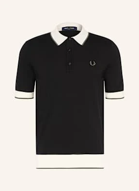 Fred Perry Koszulka Polo Z Dzianiny schwarz