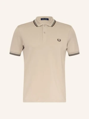 Fred Perry Koszulka Polo Z Pikowanym Wzorem beige