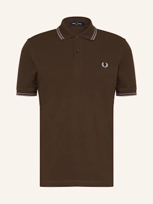 Fred Perry Koszulka Polo Z Pikowanym Wzorem braun