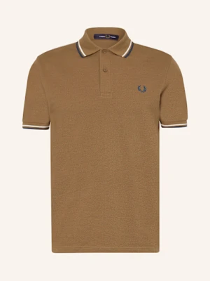 Fred Perry Koszulka Polo Z Pikowanym Wzorem braun