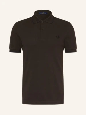 Fred Perry Koszulka Polo Z Pikowanym Wzorem braun CIEMNOBRĄZOWY