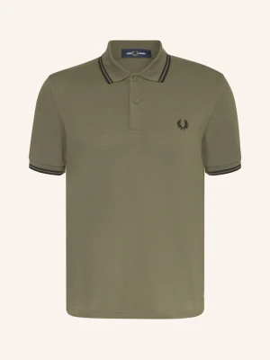 Fred Perry Koszulka Polo Z Pikowanym Wzorem gruen CIEMNOZIELONY