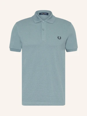 Fred Perry Koszulka Polo Z Pikowanym Wzorem Regular Fit blau