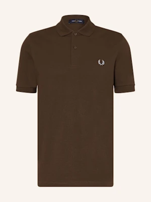 Fred Perry Koszulka Polo Z Pikowanym Wzorem Regular Fit braun