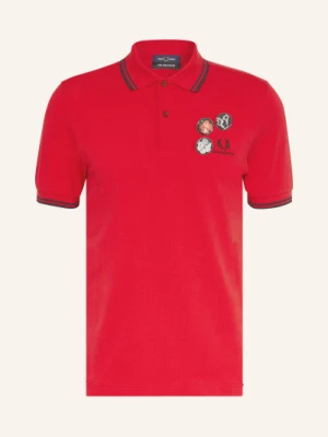 Fred Perry Koszulka Polo Z Pikowanym Wzorem rot