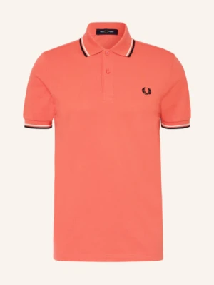 Fred Perry Koszulka Polo Z Pikowanym Wzorem rot
