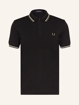 Fred Perry Koszulka Polo Z Pikowanym Wzorem schwarz