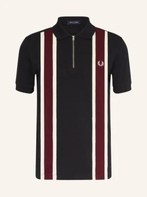 Fred Perry Koszulka Polo Z Pikowanym Wzorem schwarz