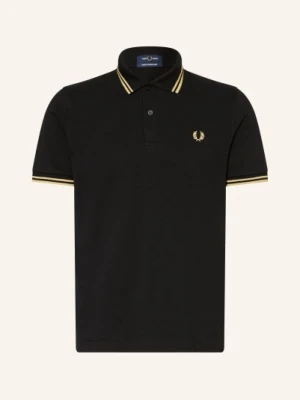 Fred Perry Koszulka Polo Z Pikowanym Wzorem schwarz