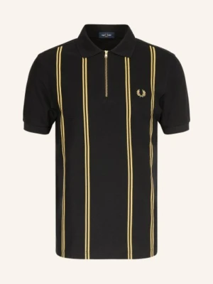 Fred Perry Koszulka Polo Z Pikowanym Wzorem schwarz