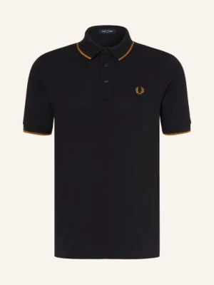 Fred Perry Koszulka Polo Z Pikowanym Wzorem schwarz