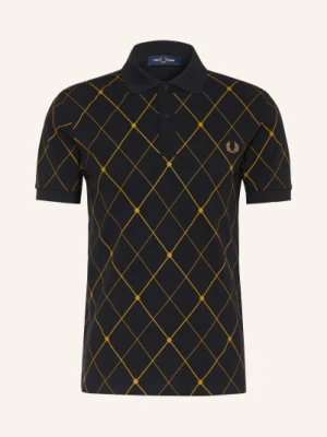 Fred Perry Koszulka Polo Z Pikowanym Wzorem schwarz