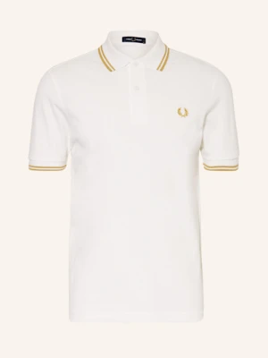 Fred Perry Koszulka Polo Z Pikowanym Wzorem weiss