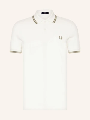 Fred Perry Koszulka Polo Z Pikowanym Wzorem weiss